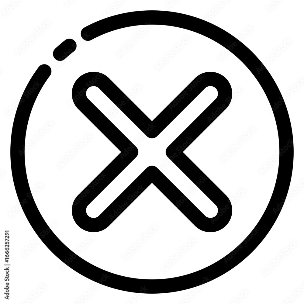 Fototapeta premium Cross mark icon