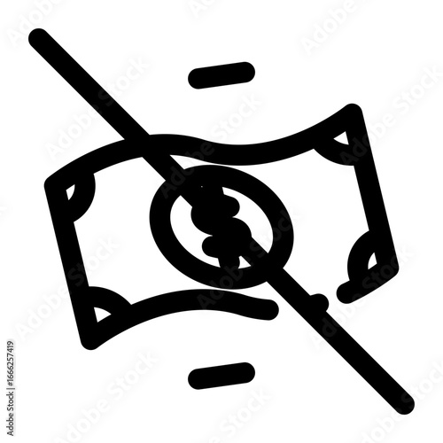 No cash icon