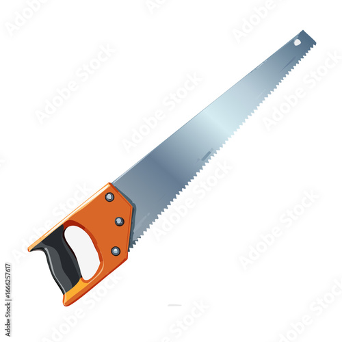 Hand saw tool illustration for carpentry woodworking home improvement projects