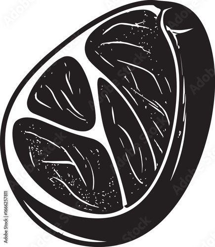 Steak Meat Icon Silhouette | Black Vector Illustration for Cooking Art