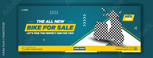 All New Car for Sale Banner with Checkered Car Design