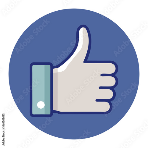 Thumb up and down icon symbol for like and dislike gesture illustration