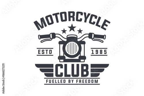 Chopper Motorcycle Logo Design Vintage Motorbike Badge Illustration