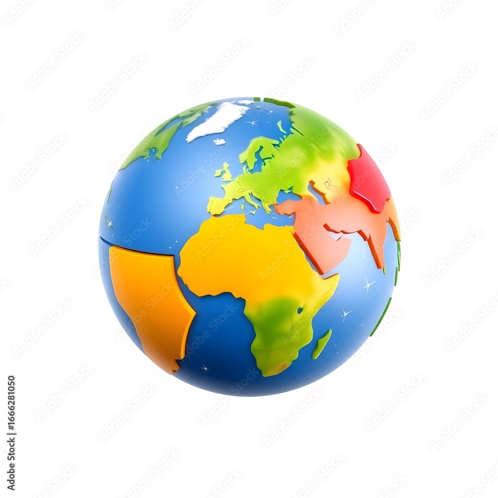 Fototapeta premium globe on white background