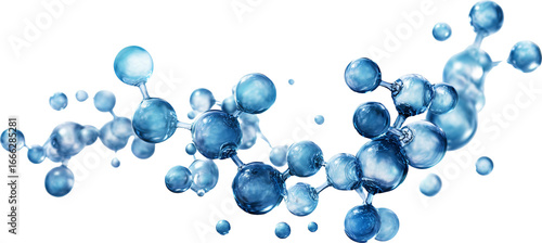 Fototapeta Naklejka Na Ścianę i Meble -  Abstract blue molecule structure for science medical technology innovation