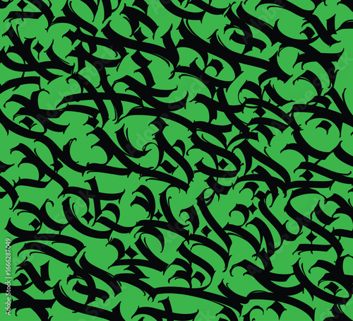 Pattern of Latin letters. Vector. English alphabet. Medieval european style ornament. European alphabet 9-16 century. Ramano-Germanic letters. Beautiful composition and pattern for design.