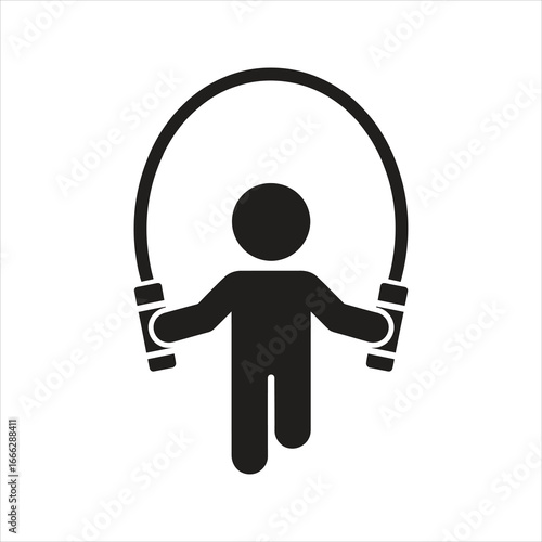 Jump rope exercise icon
