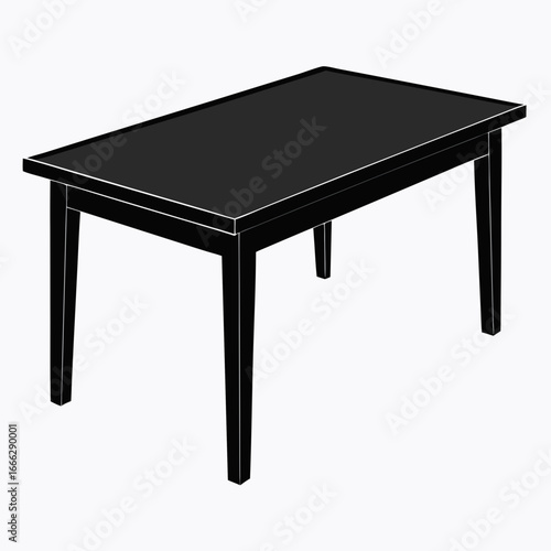 wooden table isolated