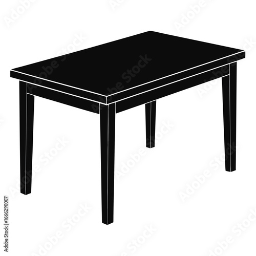 wooden table isolated on white
