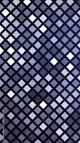 Abstract geometric background that randomly changes the colors of diamonds in different shades of silver. Animated digital background .