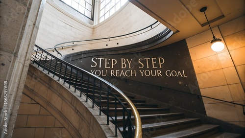 Inspirational Staircase Quote Journey to Success Motivation