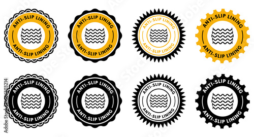 Anti Slip Certified Badge Icon Safety Floor Warning Label Design