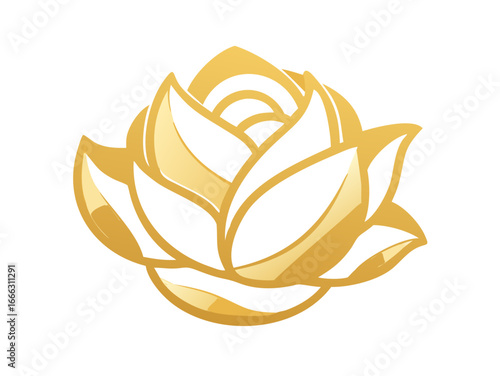 Beautiful golden rose illustration artistic design high resolution picture
