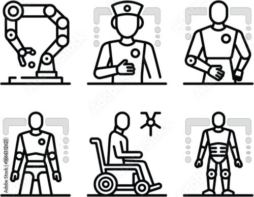 Six Icons Of Robotic Medical Technology And Assisted Living robot arm robotic arm