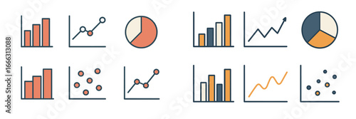 Charts and graphs for data visualization and analysis purpose
