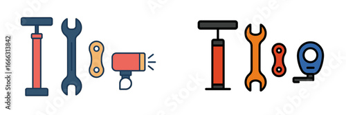 Vector illustration of various repair tools for mechanical work