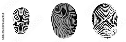 Multiple fingerprint impressions on a white background showcasing unique patterns for identification purposes