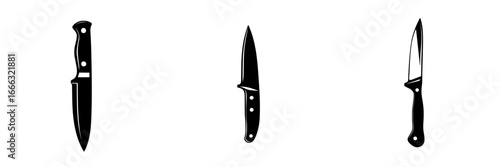 Different types of kitchen knives displayed on a clean background showcasing their unique designs and shapes