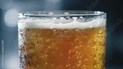 Wallpaper Mural Cold Beer Glass with Closeup. Torontodigital.ca