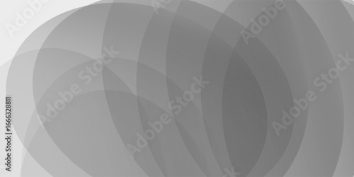 A minimalist abstract background featuring overlapping curves and circular shapes in various shades of gray, creating a smooth gradient and subtle depth