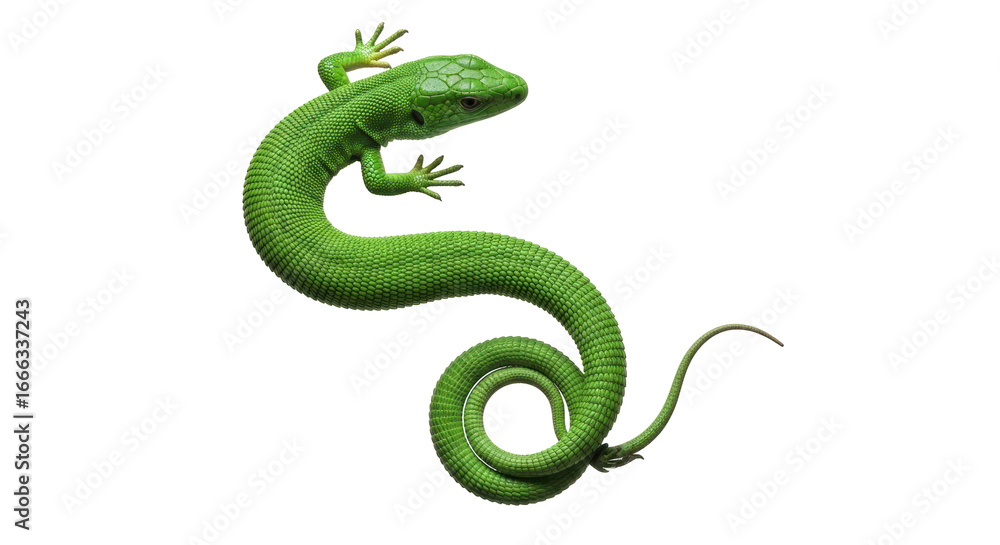 Fototapeta premium Isolated Green Lizard