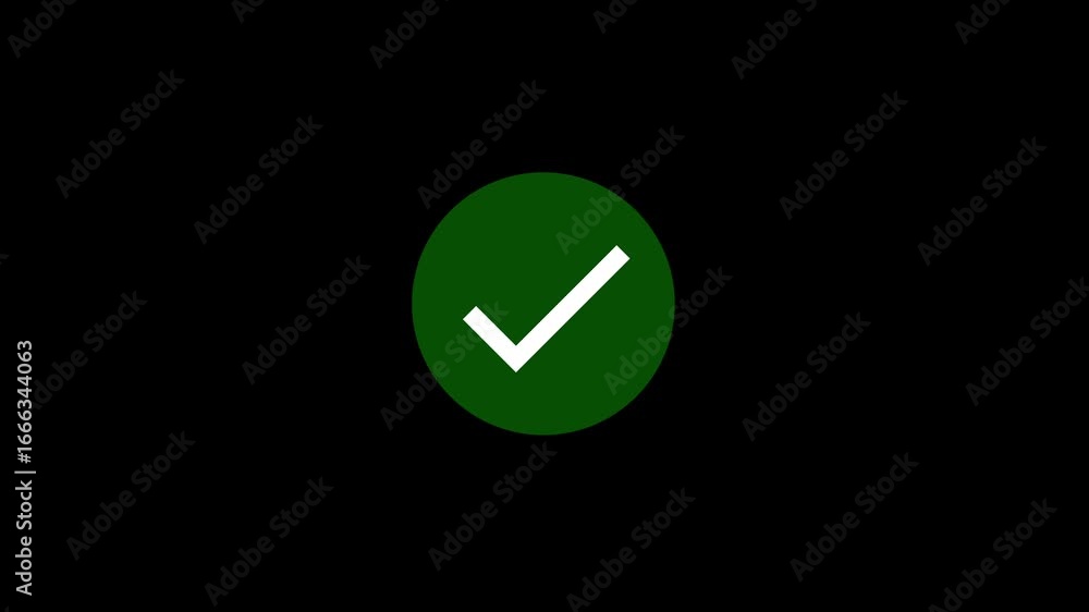 done icon animation. Green circle with white check mark icon animation. done icon animation. Green circle with white check mark icon animation.