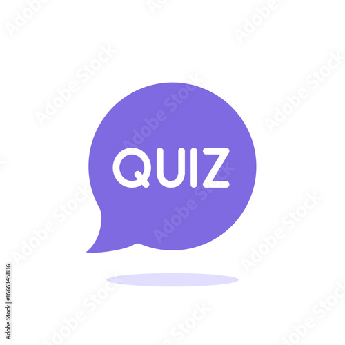 purple speech bubble like quiz show icon