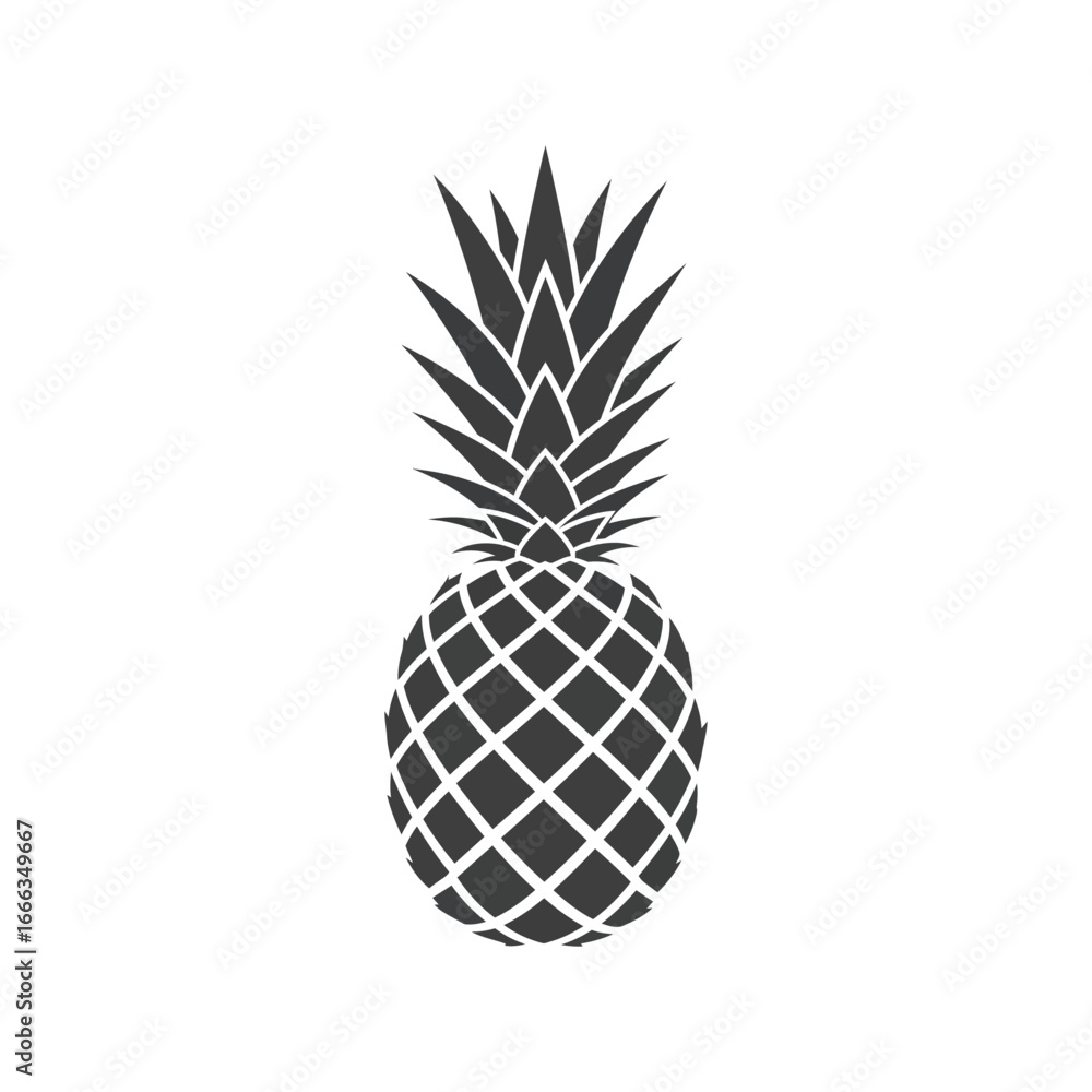 Obraz premium Stylish graphic illustration of a pineapple vector design perfect for summer tropical themes vector