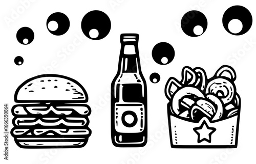 background ilustration fast food 