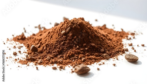 Wallpaper Mural A pile of fine cocoa powder on a white background. Torontodigital.ca