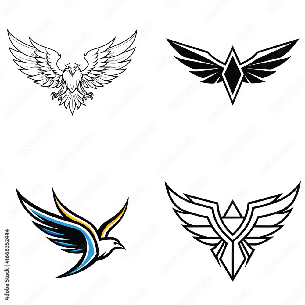 Fototapeta premium set of wings