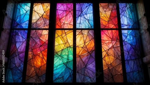 Wallpaper Mural Contemporary stained glass with gradient rainbow colors, ultra sharp, full-frame texture. Torontodigital.ca