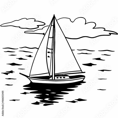 yacht in the sea