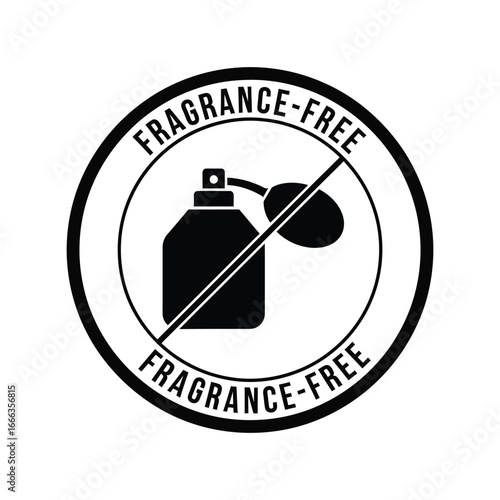 Fragrance free symbol circle icon for sensitive skin products and allergies awareness vector