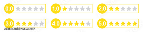 Rate star set icon, vector illustration