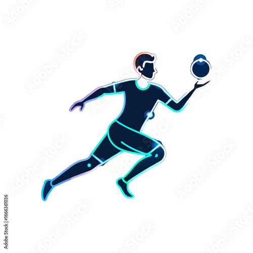 Soccer player with ball icons
