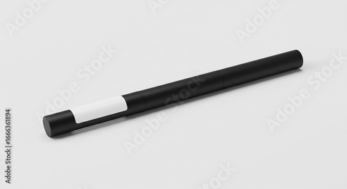 Wallpaper Mural Close-up of a Black Cylindrical Object with White Label Torontodigital.ca