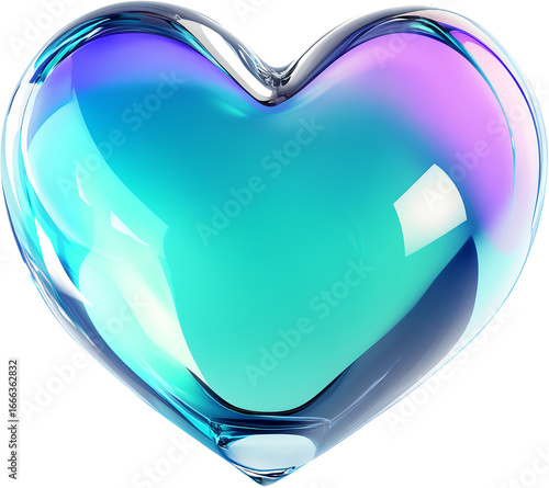 Blue purple glass heart