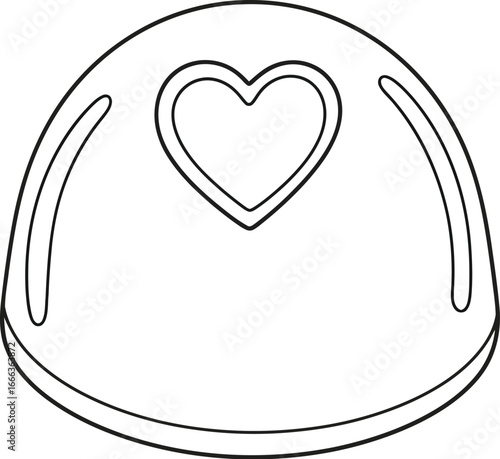 Vector art of pacifier with heart, a comforting accessory