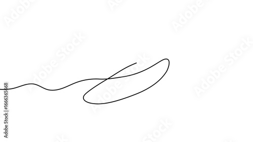 Animation of a single line drawing of a hat. Continuous contour movement of a hat. Continuous video with one line.