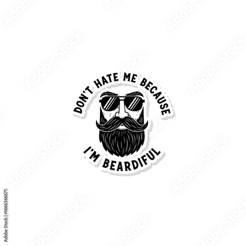 Funny beard grooming lifestyle design