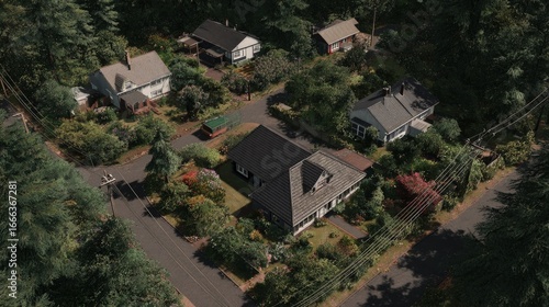 Wallpaper Mural Aerial View Of Suburban Neighborhood Torontodigital.ca