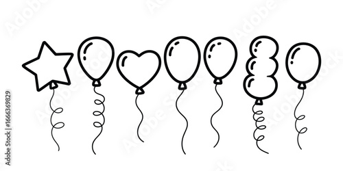 Cute Cartoon Balloons