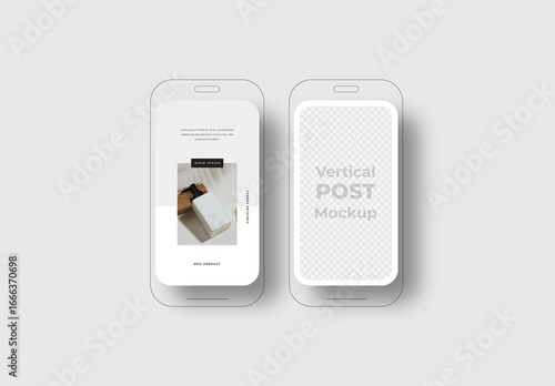 Outline Vertical Post Mockup