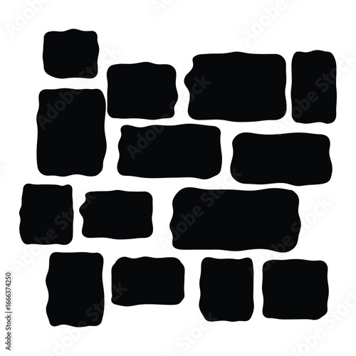 Abstract textured geometric shapes stacked irregular rectangles squares vector graphic design element vector