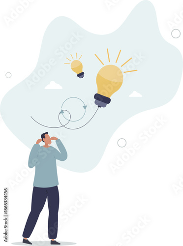 Rethink or think again to make change for better result, thinking new way to solve problem or make decisions, innovation idea to disruption concept.life and employment of people.