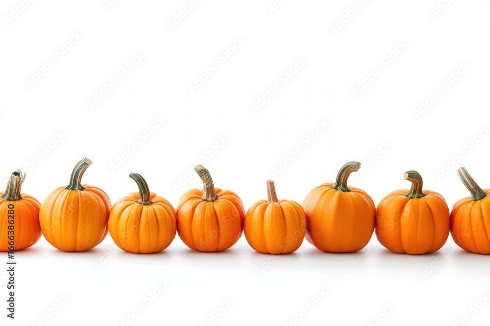 Obraz premium Pumpkins border vegetable squash plant.