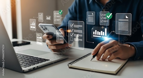 Managing digital compliance and regulation standards with quality control assurance for business process validation and verification on mobile phone