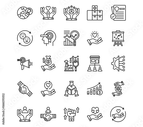 Survey Line Vector Icons