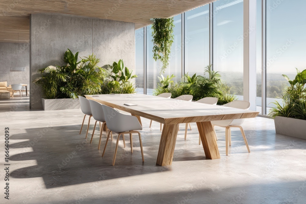 Obraz premium Modern, bright open-plan workspace